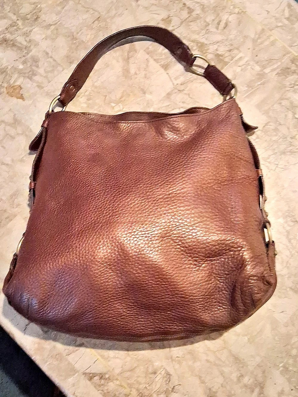 Cole Haan Village Pallette Hobo Leather Hobo in Brown